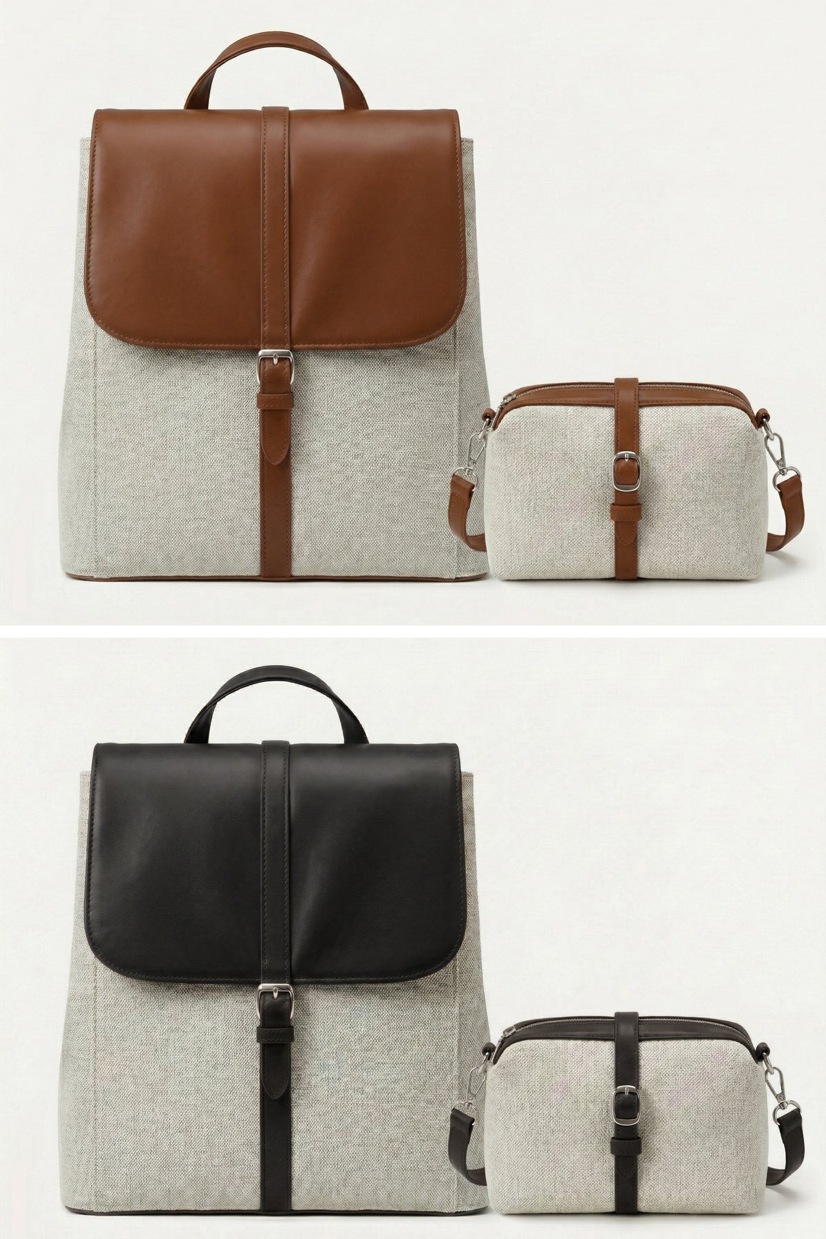 طقم شنط 2×1 للاستخدام اليومي – Backpack & Crossbody Set
