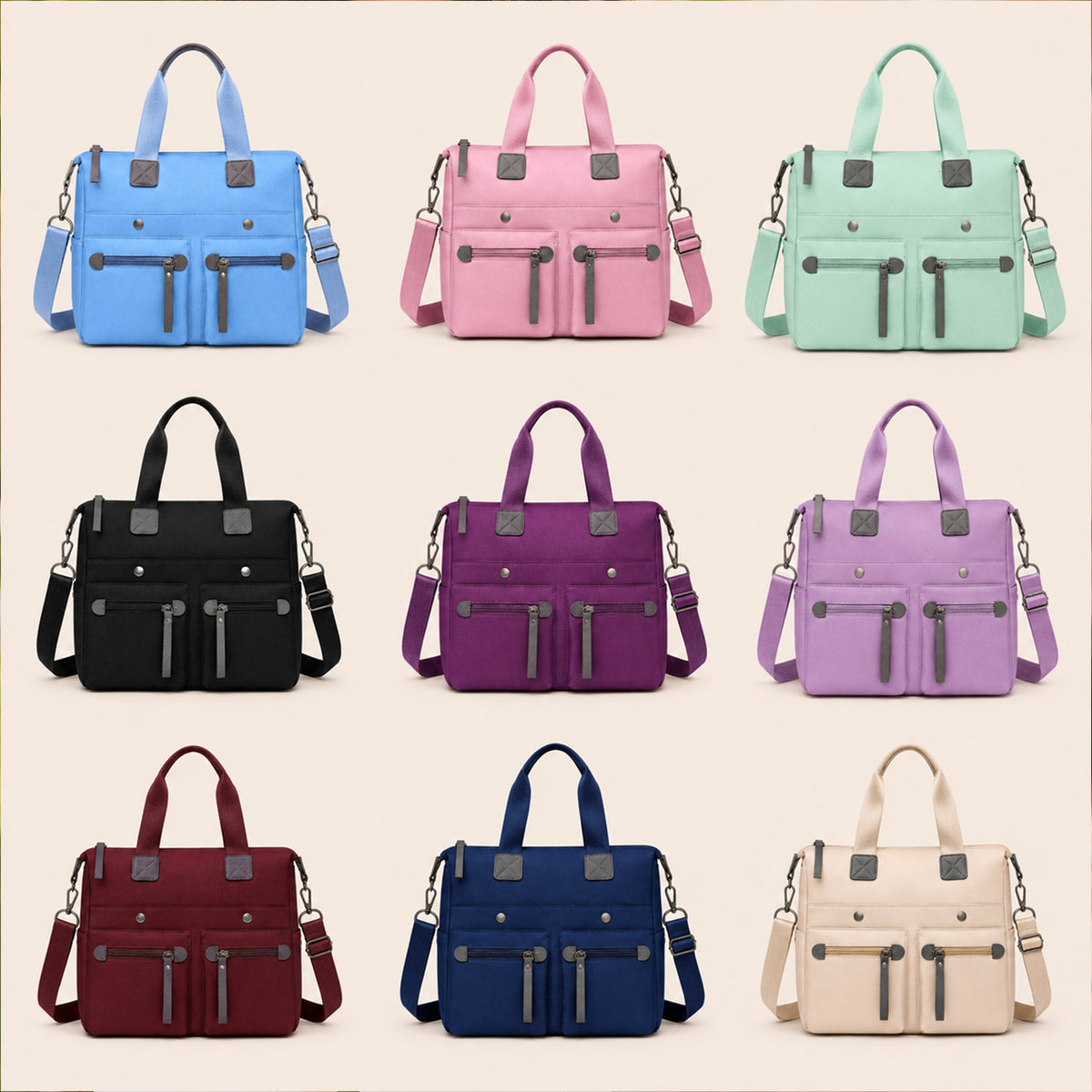 شنطة Girly ووتر بروف – المساحة اللي تستوعب يومك كله 👜✨