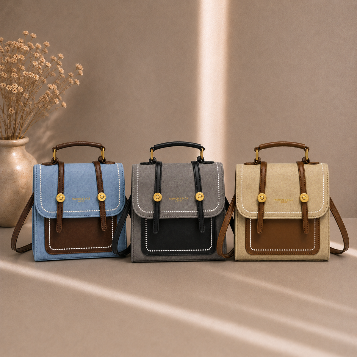 شنطة مستوردة 2 في 1 بستايل عصري وعملي | Convertible Backpack & Cross Bag