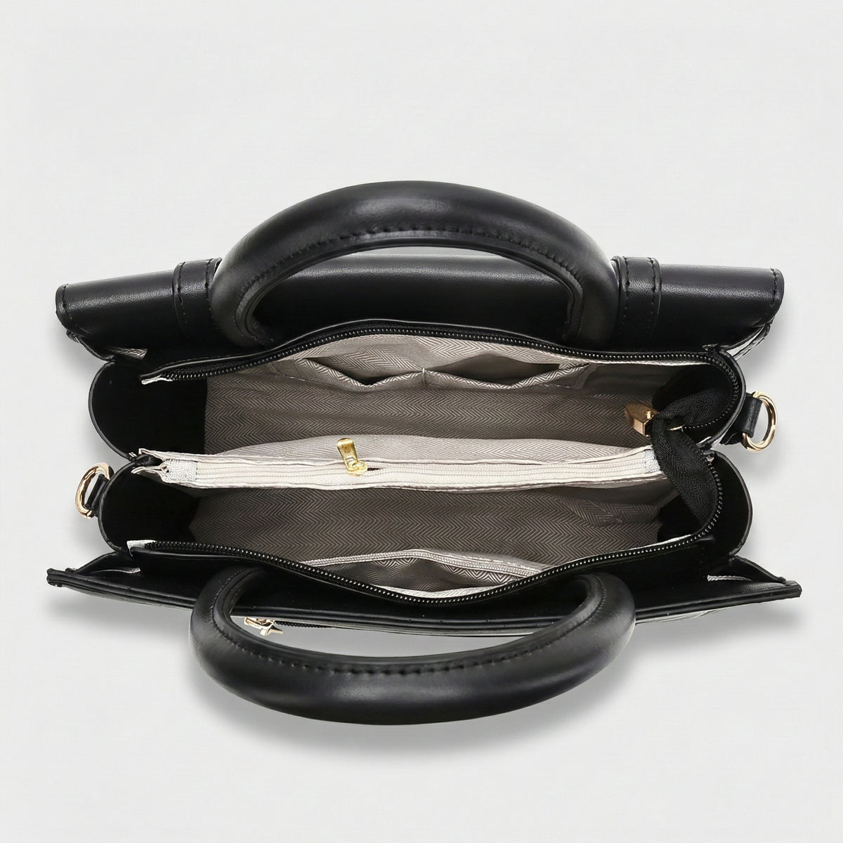 شنطة يد جلد بتصميم فاخر مستوردة – Imported Luxury Woven Leather Handbag