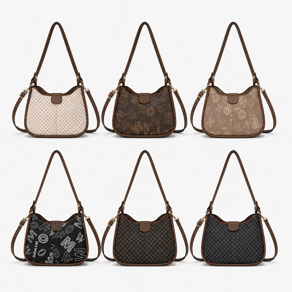 شنطة مستوردة بتصميم عصري ونقشة مميزة – Imported Printed Shoulder Bag