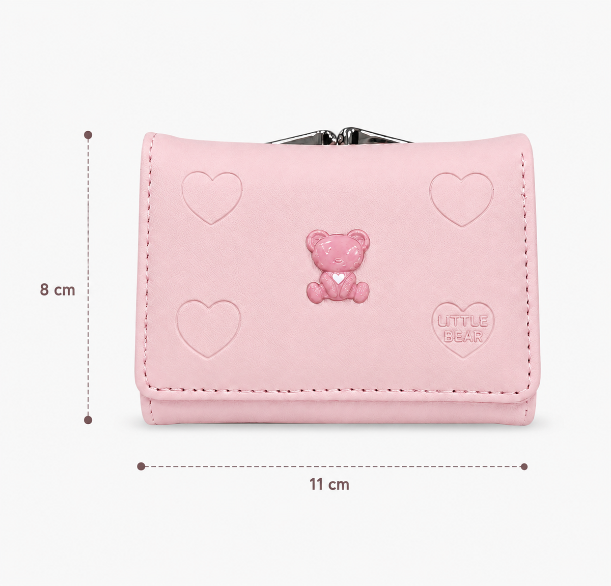 محفظة صغيرة بتفاصيل دب كيوت | Cute Bear Mini Wallet