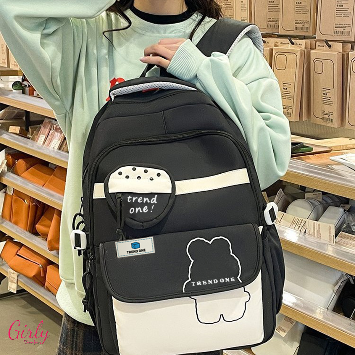 🎒 شنطة ظهر بناتي عملية للمدرسة والجامعة