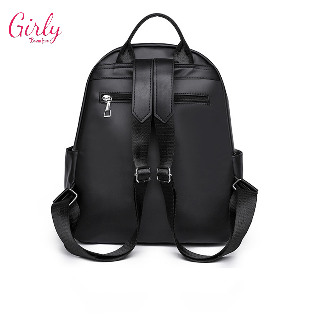 شنطة ظهر جلد بحروف محفورة - Girly