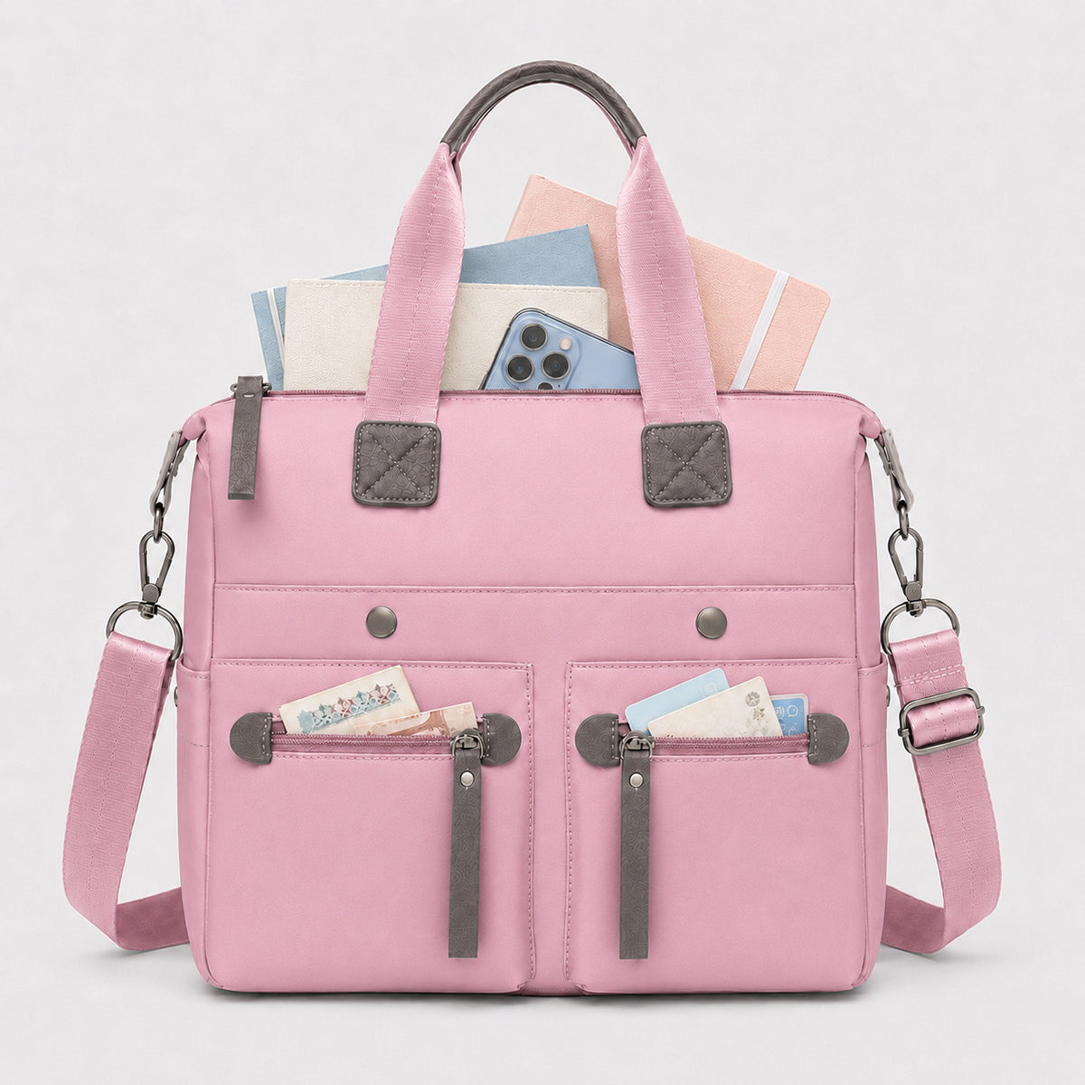 شنطة Girly ووتر بروف – المساحة اللي تستوعب يومك كله 👜✨