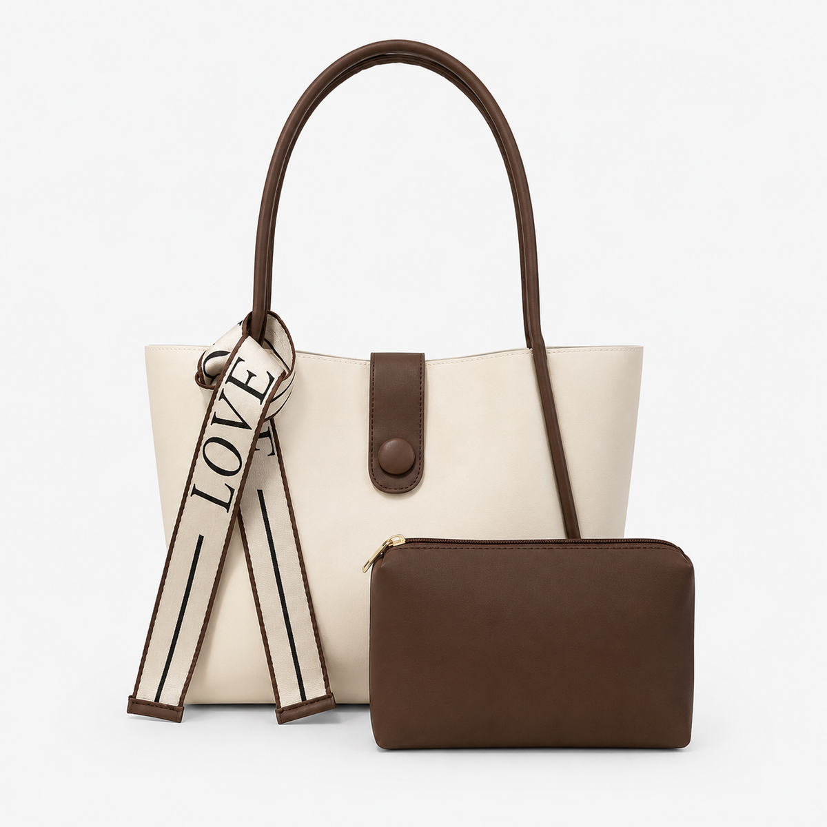 Elegant Tote Bag Set بتفاصيل Minimal تناسب كل الإطلالات