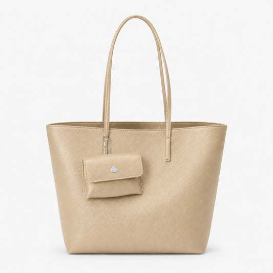 شنطة Tote مستوردة بتصميم ناعم وراقي مع Pouch