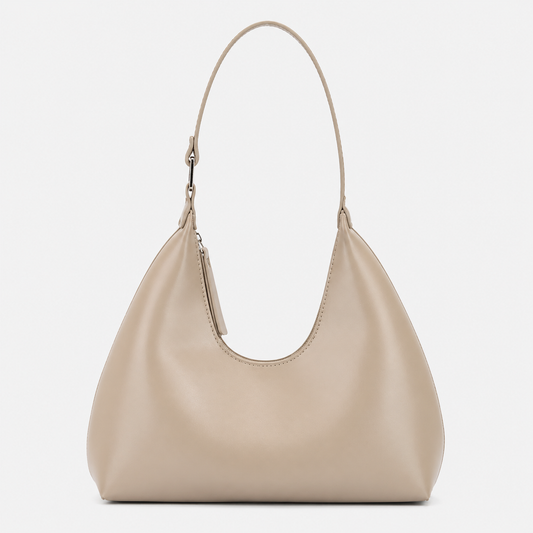شنطة كتف هاف مون جلد ناعمة بتصميم عصري أنيق - Half Moon Shoulder Bag