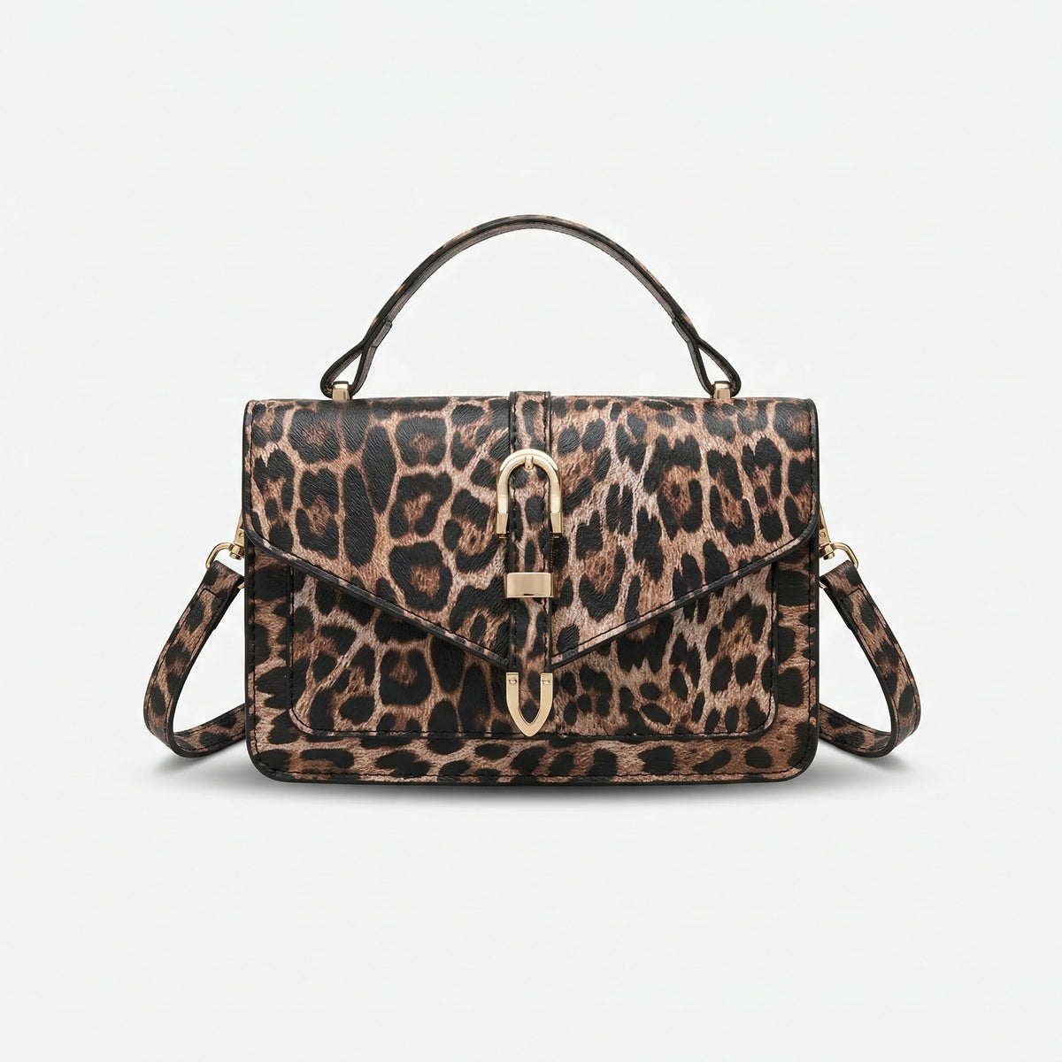 شنطة جلد بتصميم Leopard لإطلالة مميزة ✨