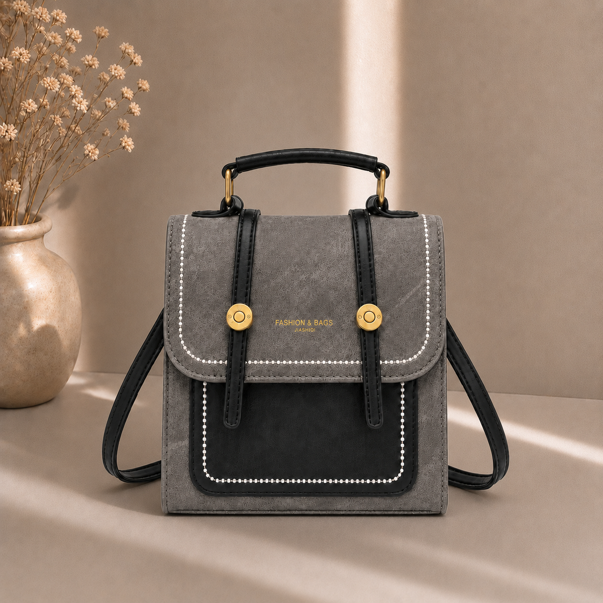 شنطة مستوردة 2 في 1 بستايل عصري وعملي | Convertible Backpack & Cross Bag