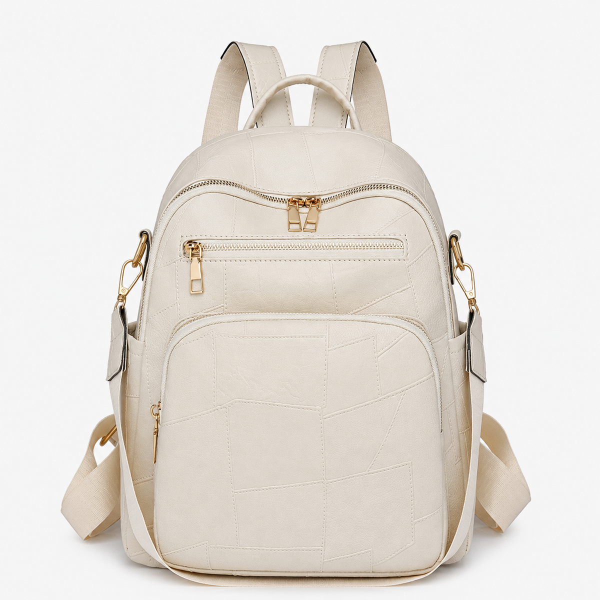 Artistic Textured Leather Backpack