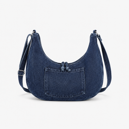 شنطة كتف مستوردة Denim Style بتفاصيل عصرية شيك 💙