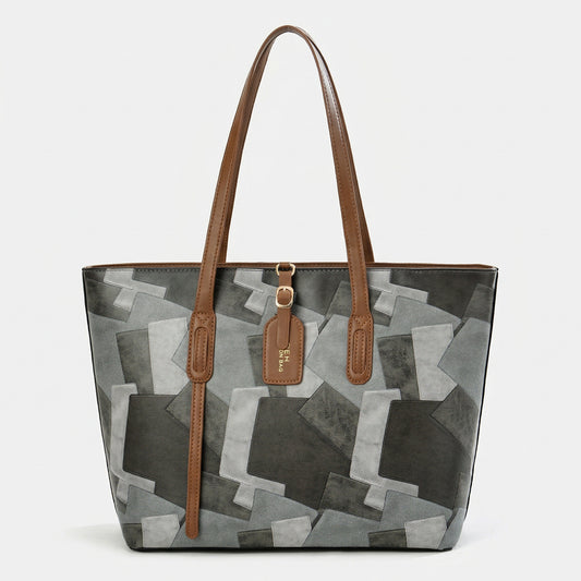 شنطة ستايل مميز بتصميم جرافيك عصري – Graphic Pattern Statement Tote