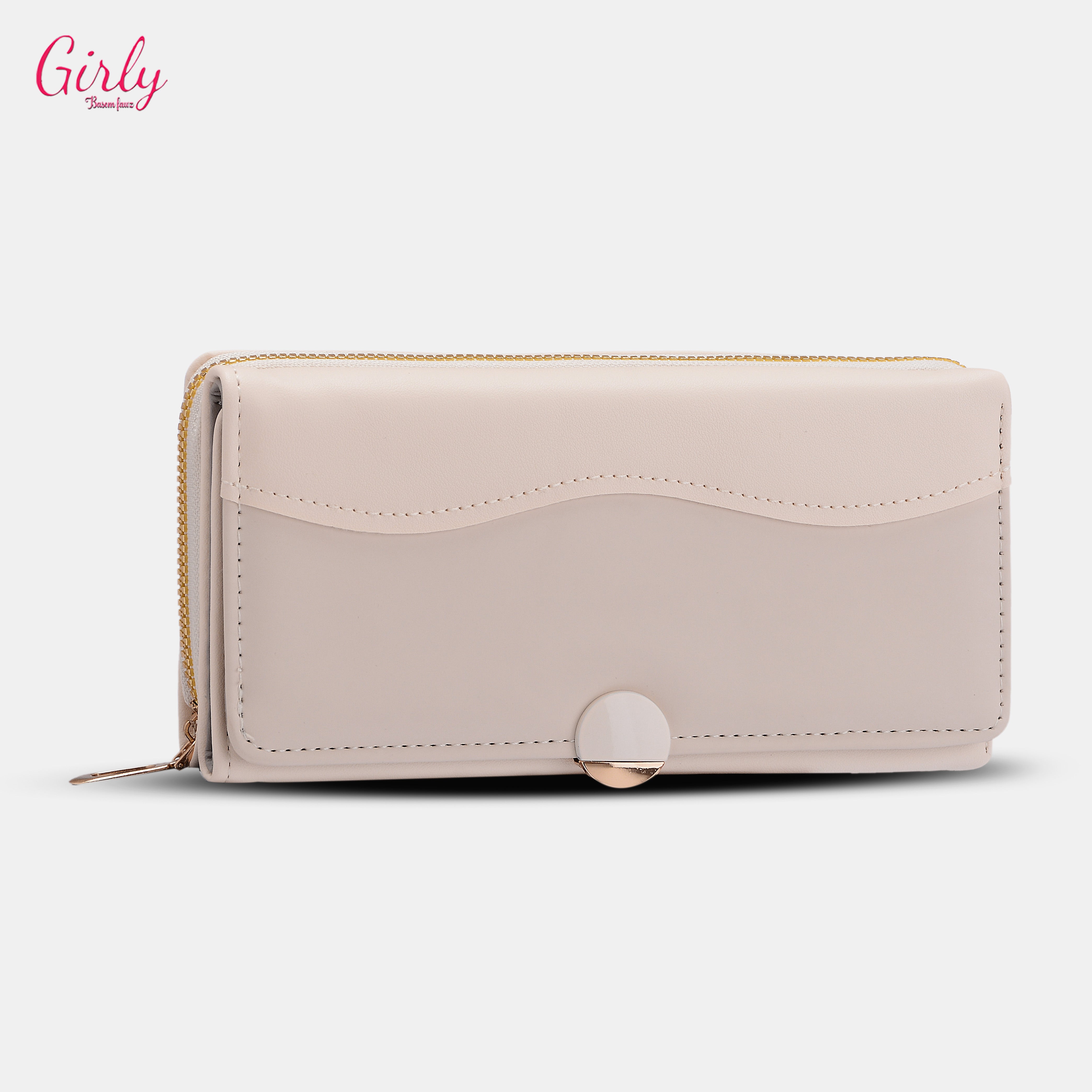 محفظة جلد طويلة بتقسيم داخلي منظم – من Girly