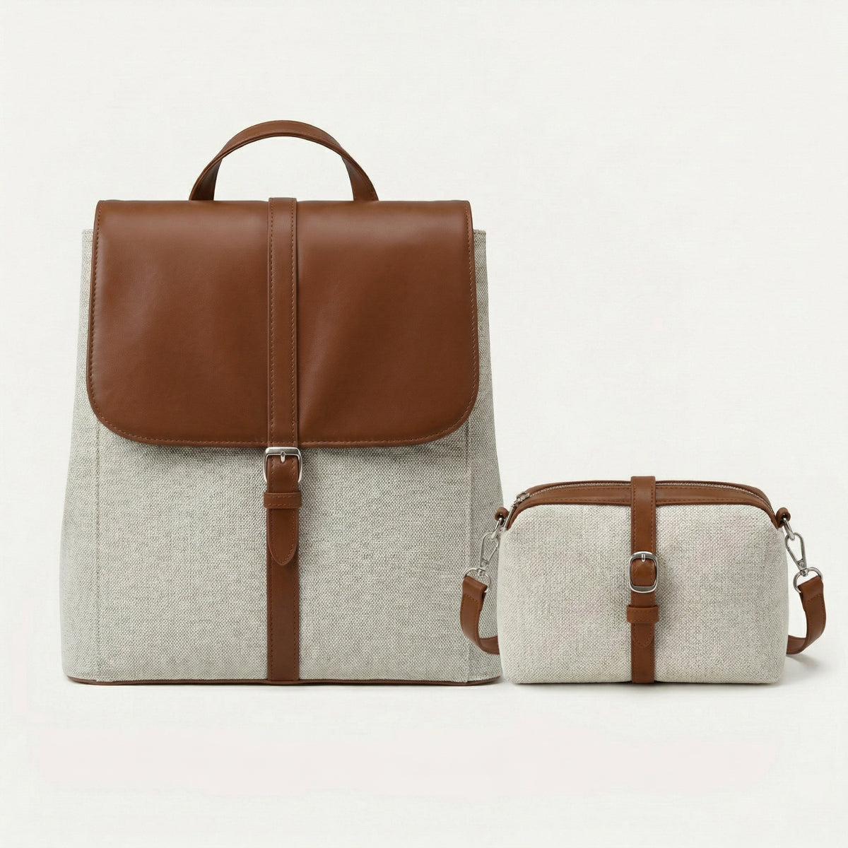 طقم شنط 2×1 للاستخدام اليومي – Backpack & Crossbody Set