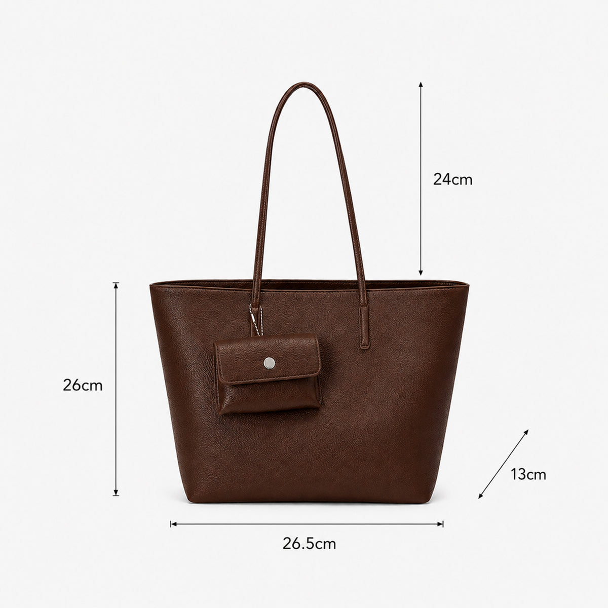 شنطة Tote مستوردة بتصميم ناعم وراقي مع Pouch
