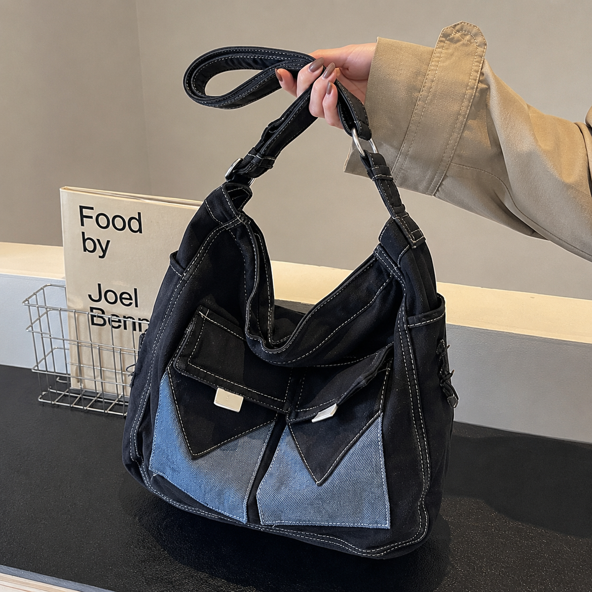 شنطة مستوردة بخامة جينز مميزة وتنظيم عملي | Everyday Denim Crossbody Bag