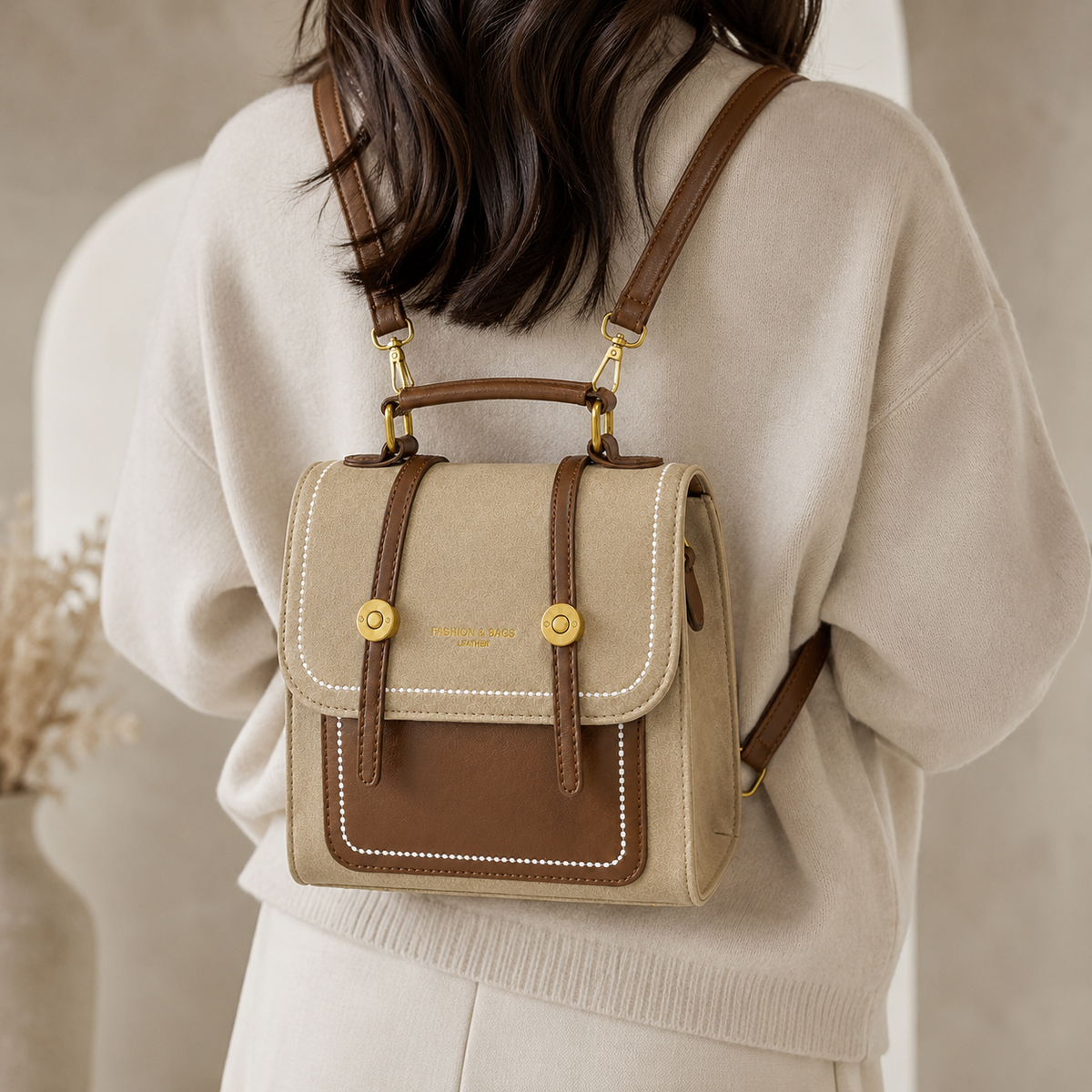 شنطة مستوردة 2 في 1 بستايل عصري وعملي | Convertible Backpack & Cross Bag