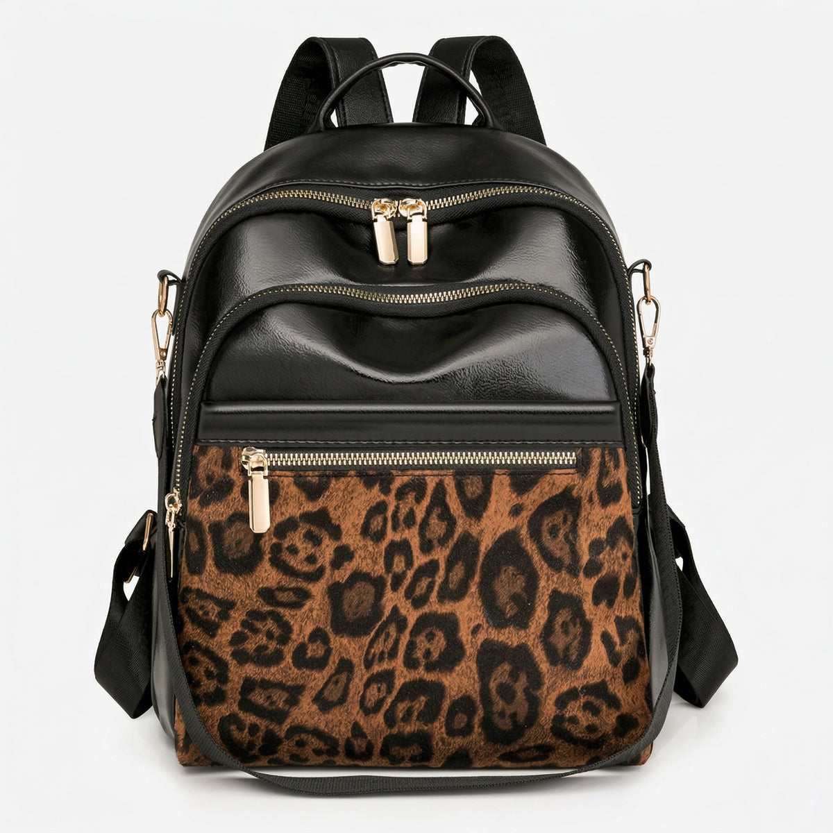 شنطة ظهر مستوردة بتفصيلة Leopard Pattern - Stylish Backpack Bag ✨