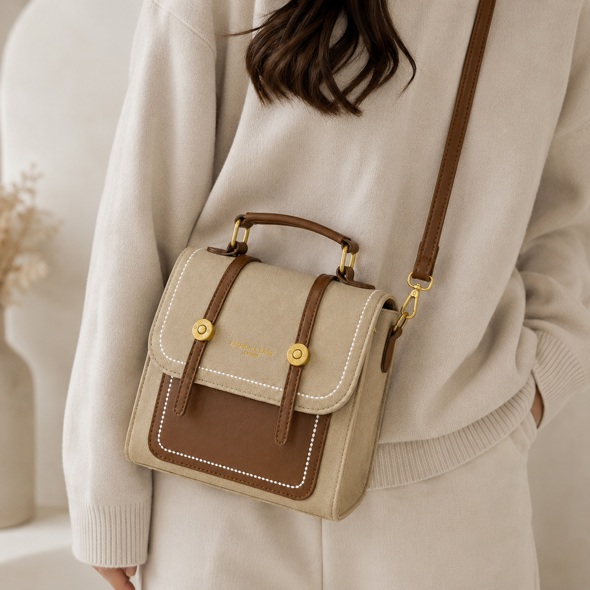 شنطة مستوردة 2 في 1 بستايل عصري وعملي | Convertible Backpack & Cross Bag