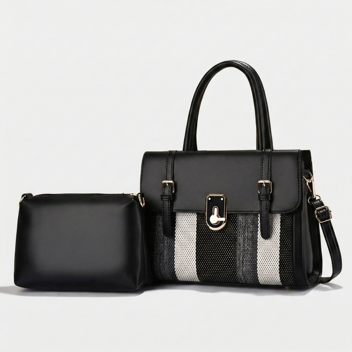شنطة يد جلد بتصميم فاخر مستوردة – Imported Luxury Woven Leather Handbag