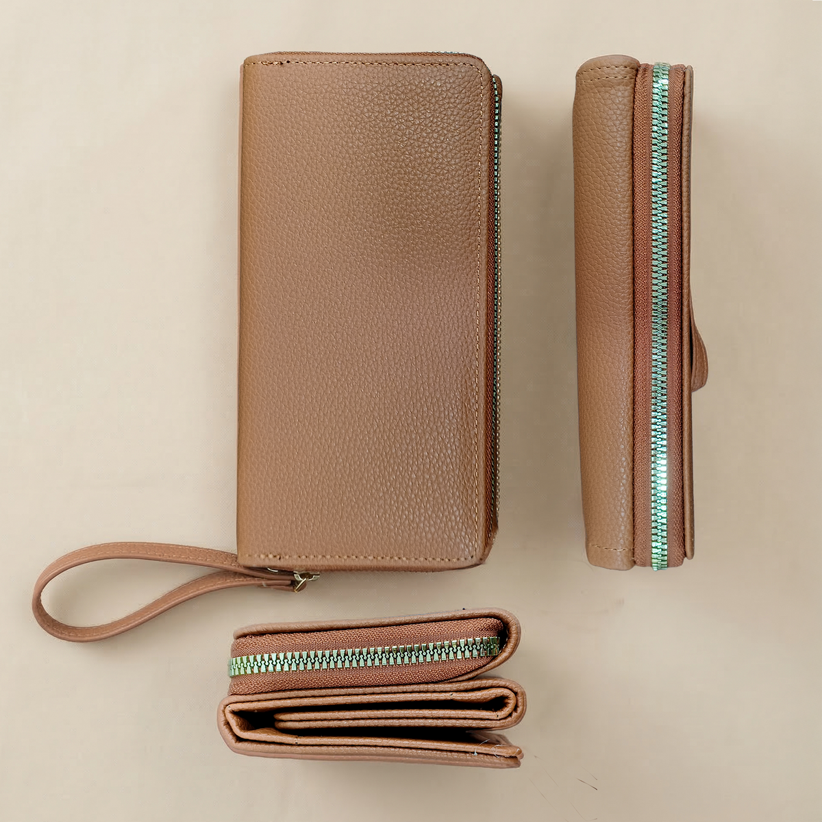 Elegant Wallet with Zipper – محفظة أنيقة للاستخدام اليومي
