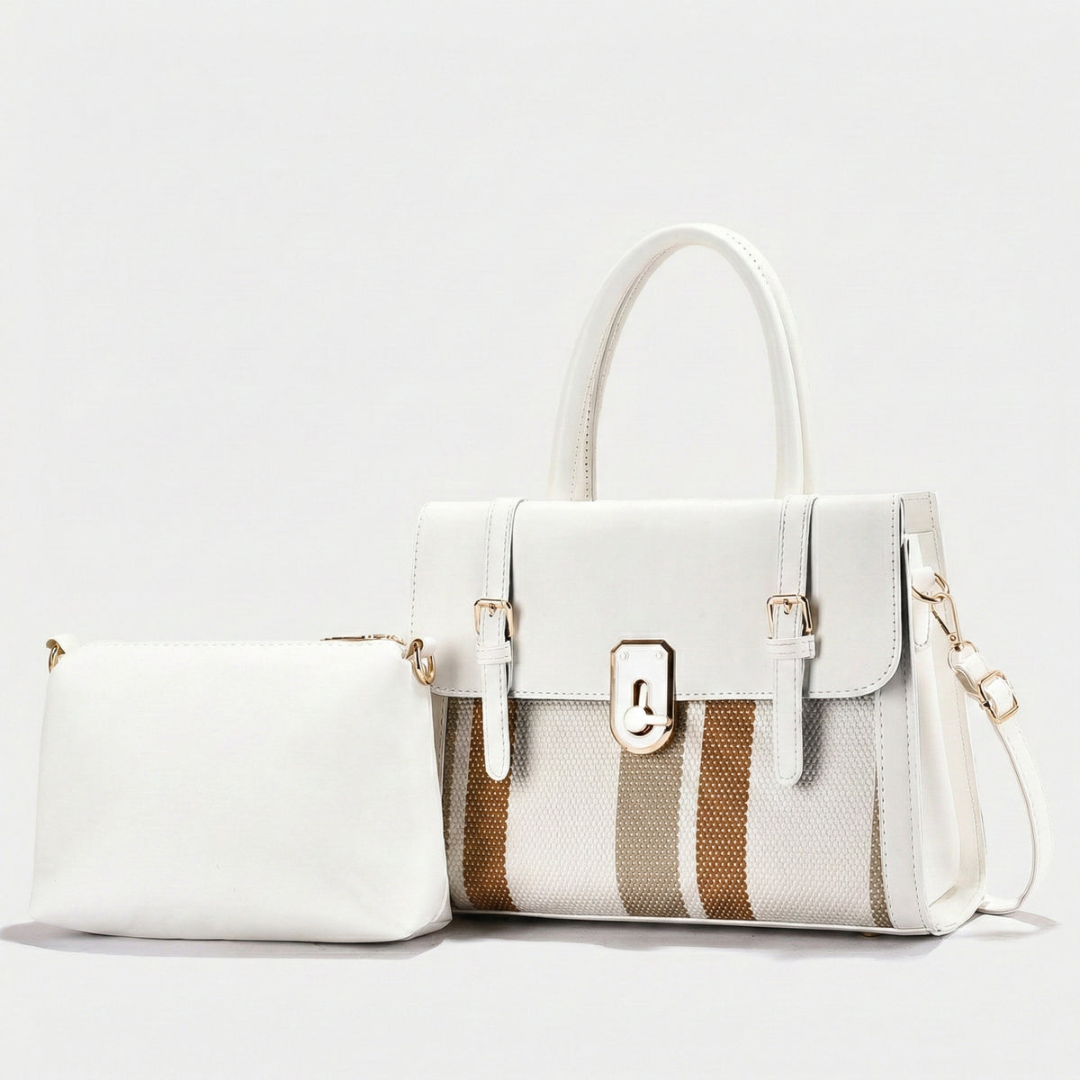 شنطة يد جلد بتصميم فاخر مستوردة – Imported Luxury Woven Leather Handbag