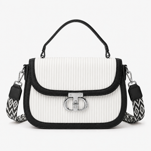 شنطة مستوردة ساتشيل بتصميم مضلع – Ribbed Mini Satchel Bag