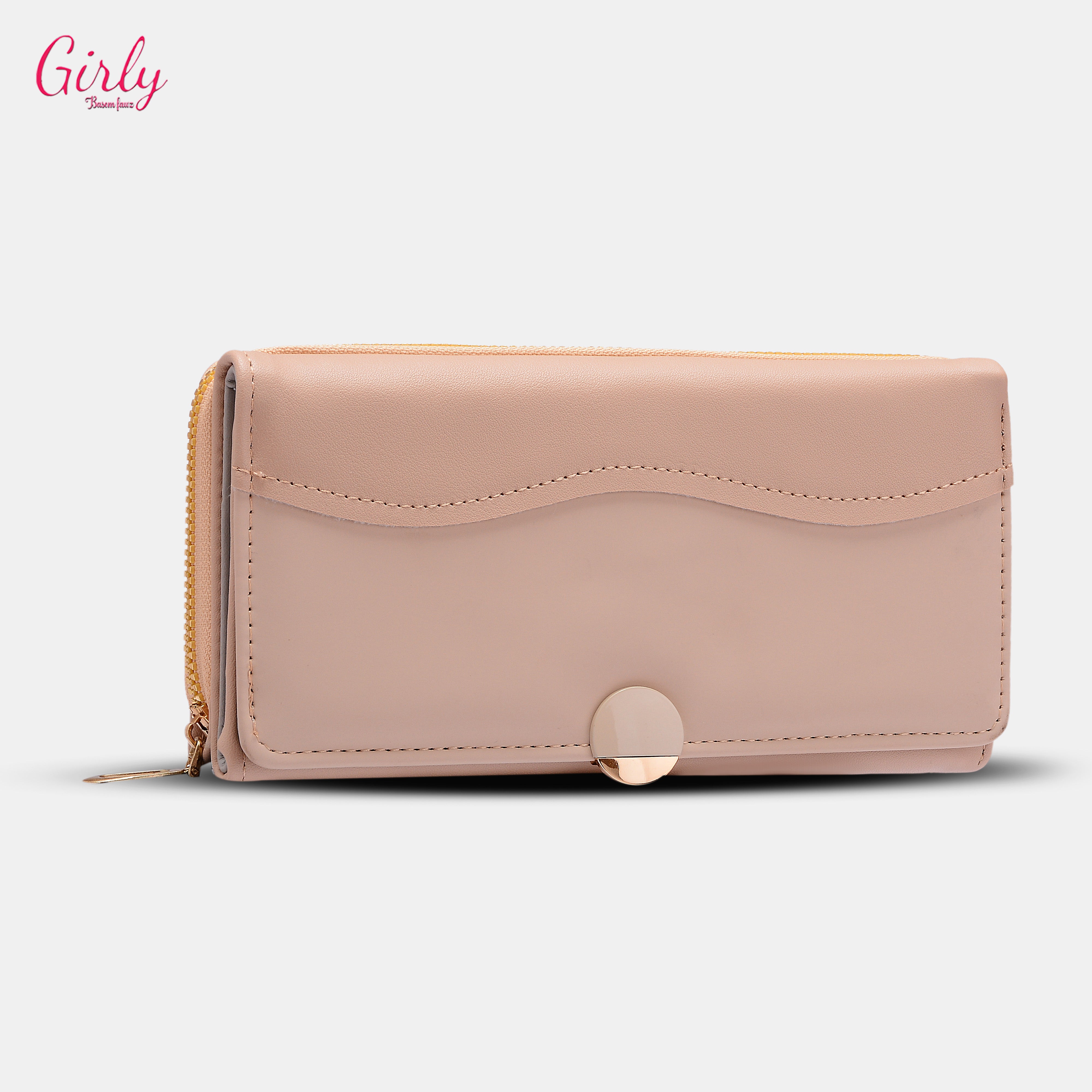 محفظة جلد طويلة بتقسيم داخلي منظم – من Girly