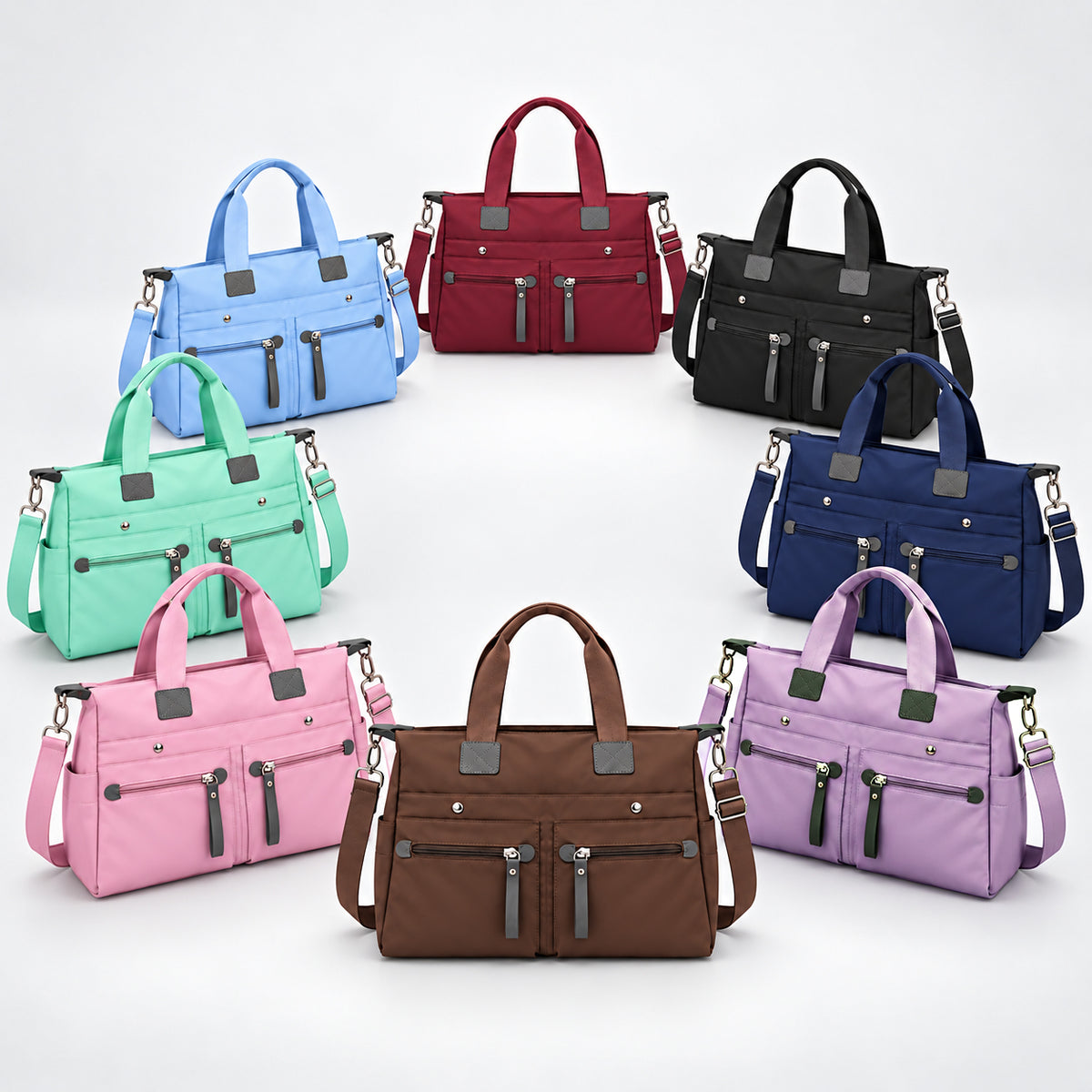 شنطة Girly ووتر بروف – المساحة اللي تستوعب يومك كله 👜✨