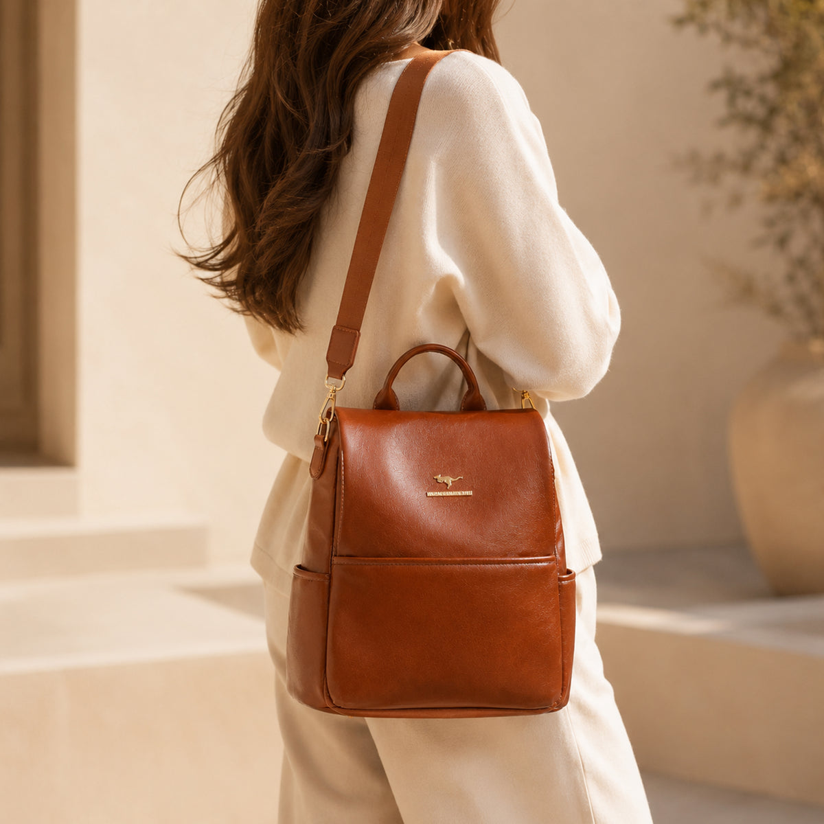 شنطة مستوردة Backpack بتصميم Minimal فاخر متعددة الاستخدامات 2 Way