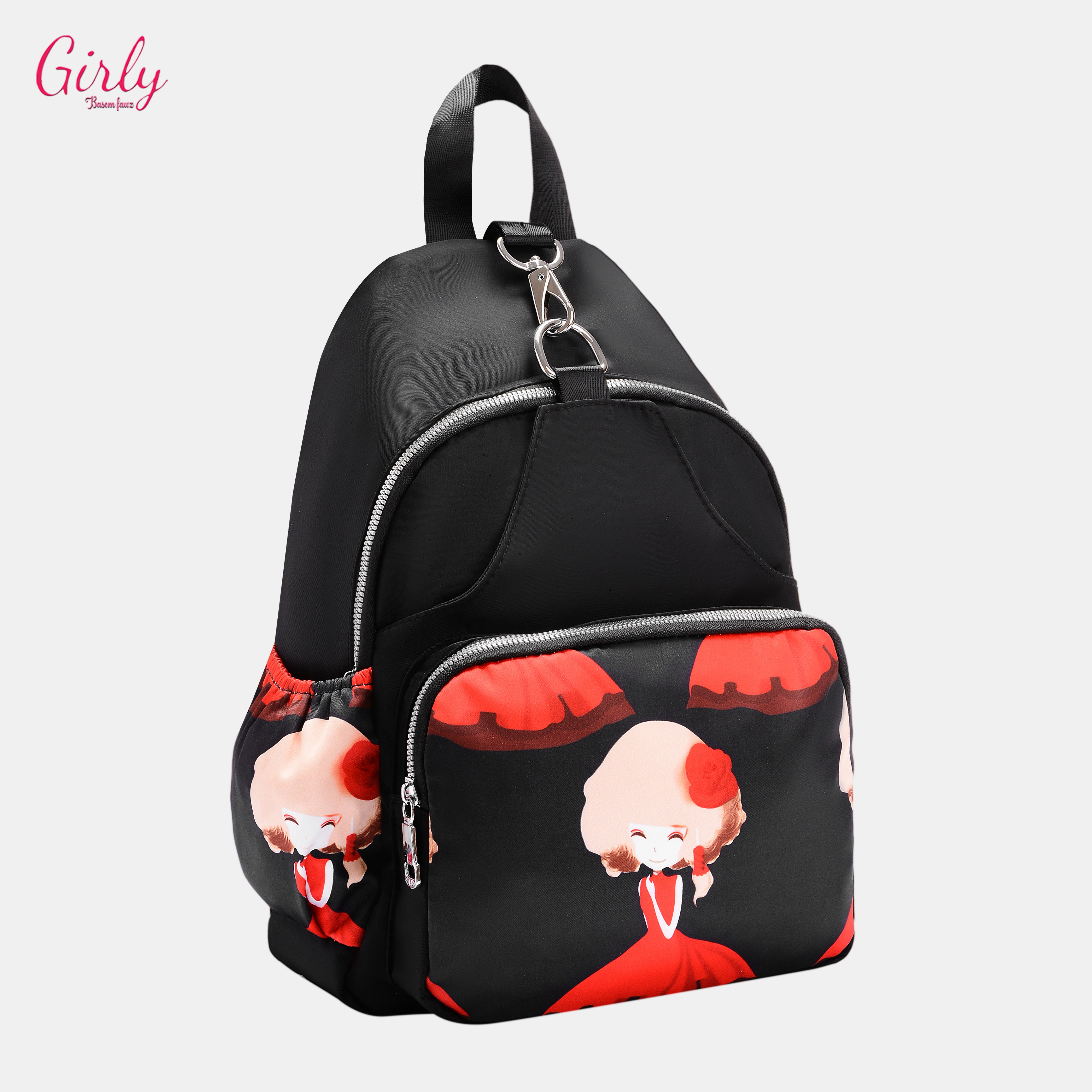 🎒 شنطة ظهر Girly مطبوعة بأشكال عصرية