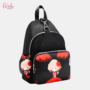 🎒 شنطة ظهر Girly مطبوعة بأشكال عصرية