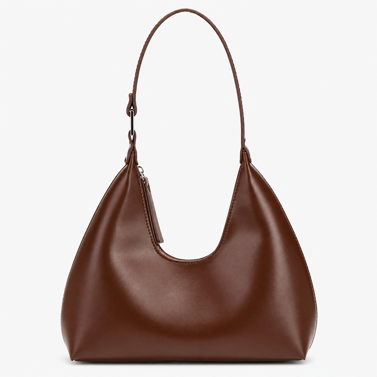 شنطة كتف هاف مون جلد ناعمة بتصميم عصري أنيق - Half Moon Shoulder Bag