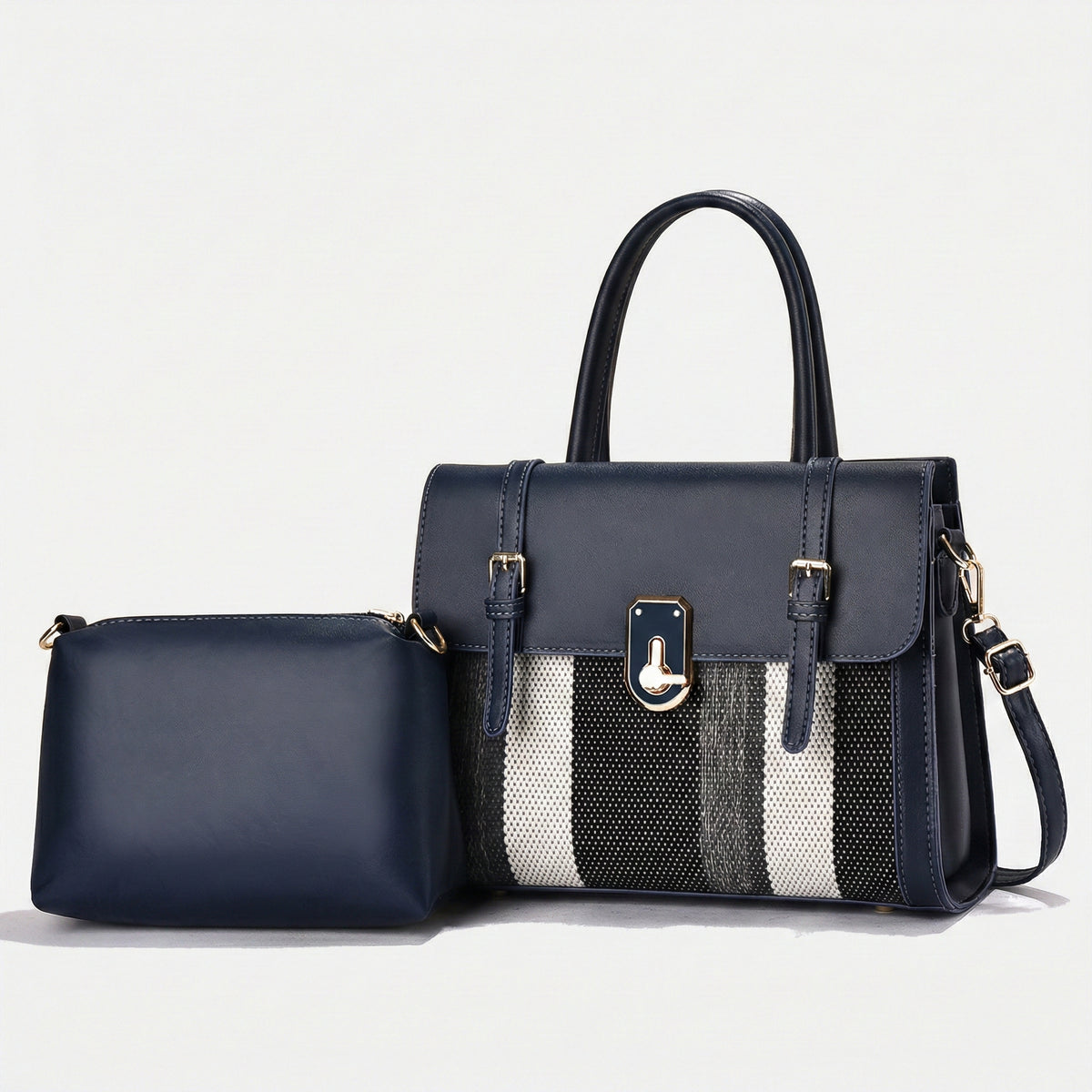 شنطة يد جلد بتصميم فاخر مستوردة – Imported Luxury Woven Leather Handbag