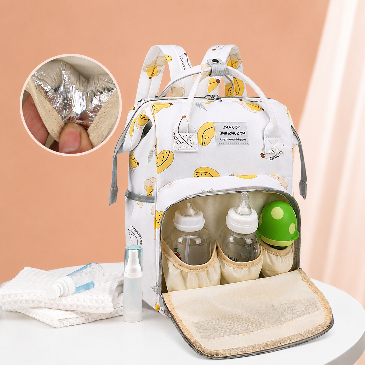 شنطة مامي مستوردة متعددة الجيوب بتصميم عملي عصري | Smart Mommy Backpack