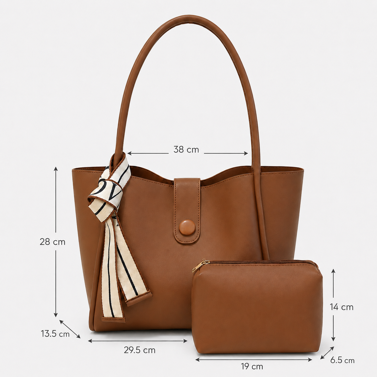 Elegant Tote Bag Set بتفاصيل Minimal تناسب كل الإطلالات