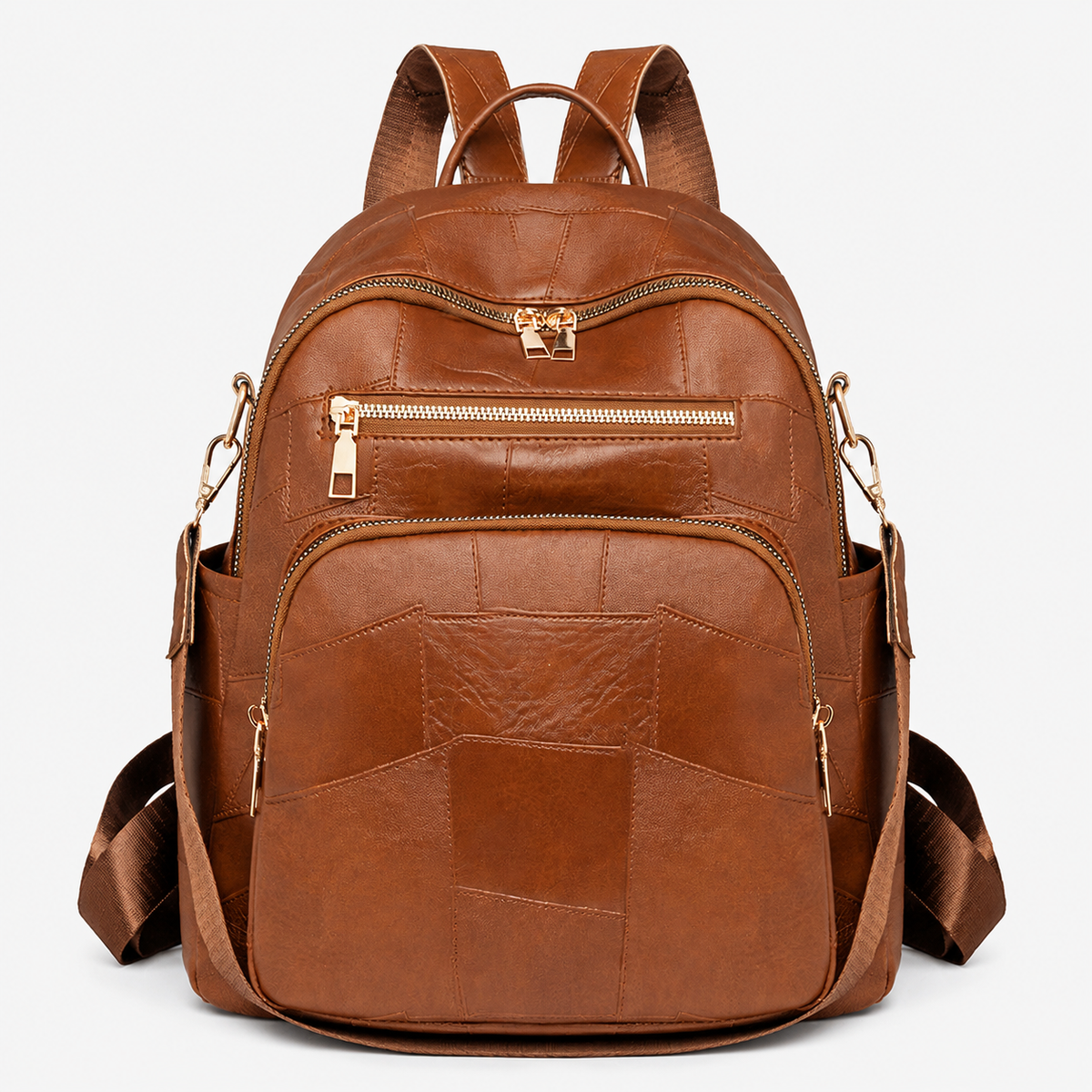 Artistic Textured Leather Backpack