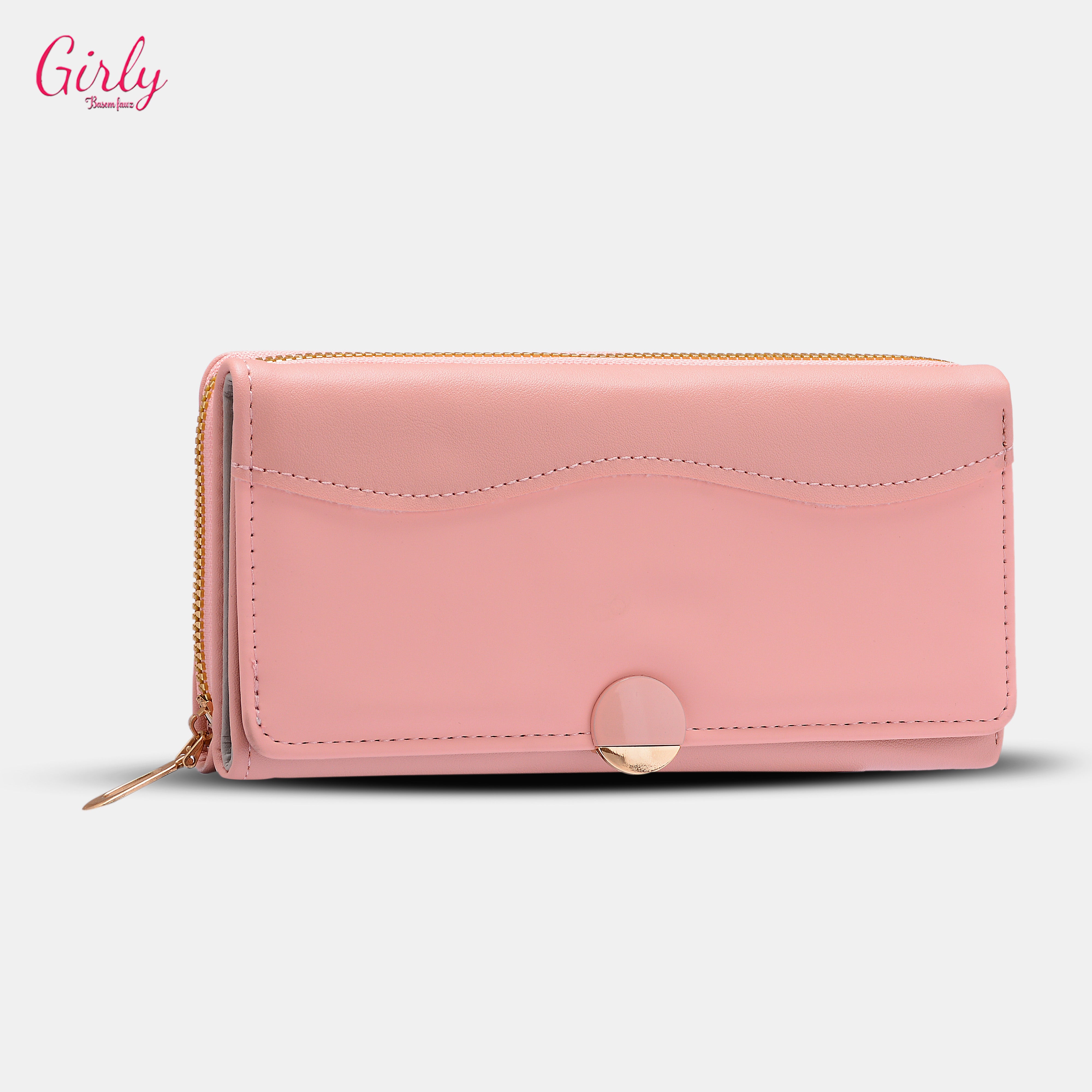 محفظة جلد طويلة بتقسيم داخلي منظم – من Girly