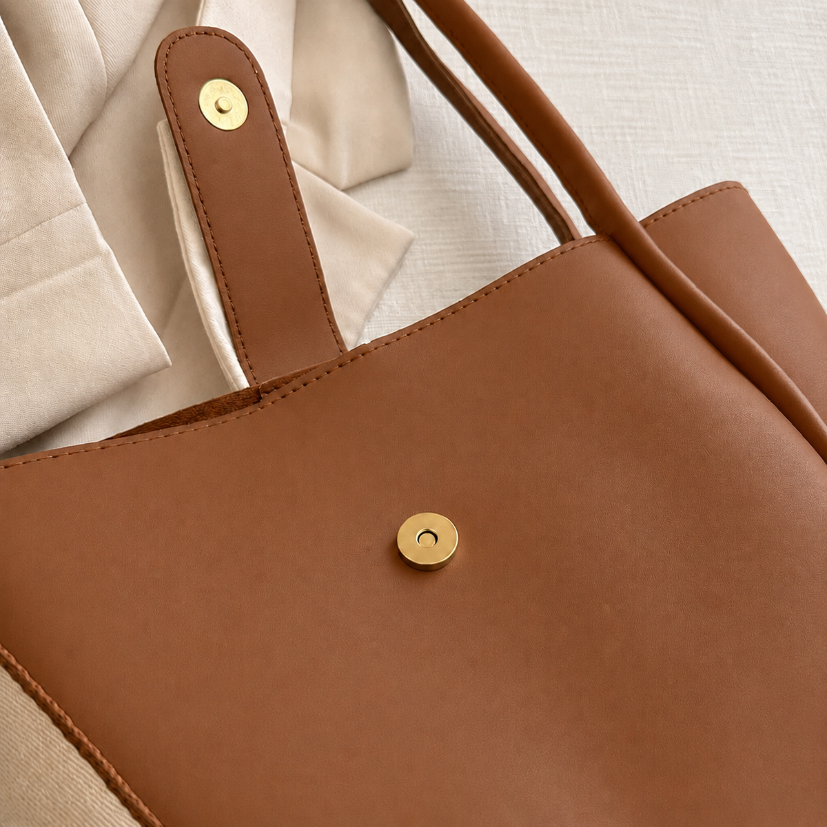 Elegant Tote Bag Set بتفاصيل Minimal تناسب كل الإطلالات