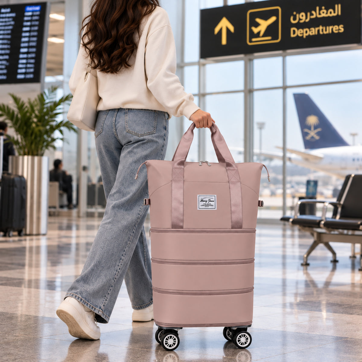 شنطة سفر متعددة الاستخدام قابلة للطي بعجلات