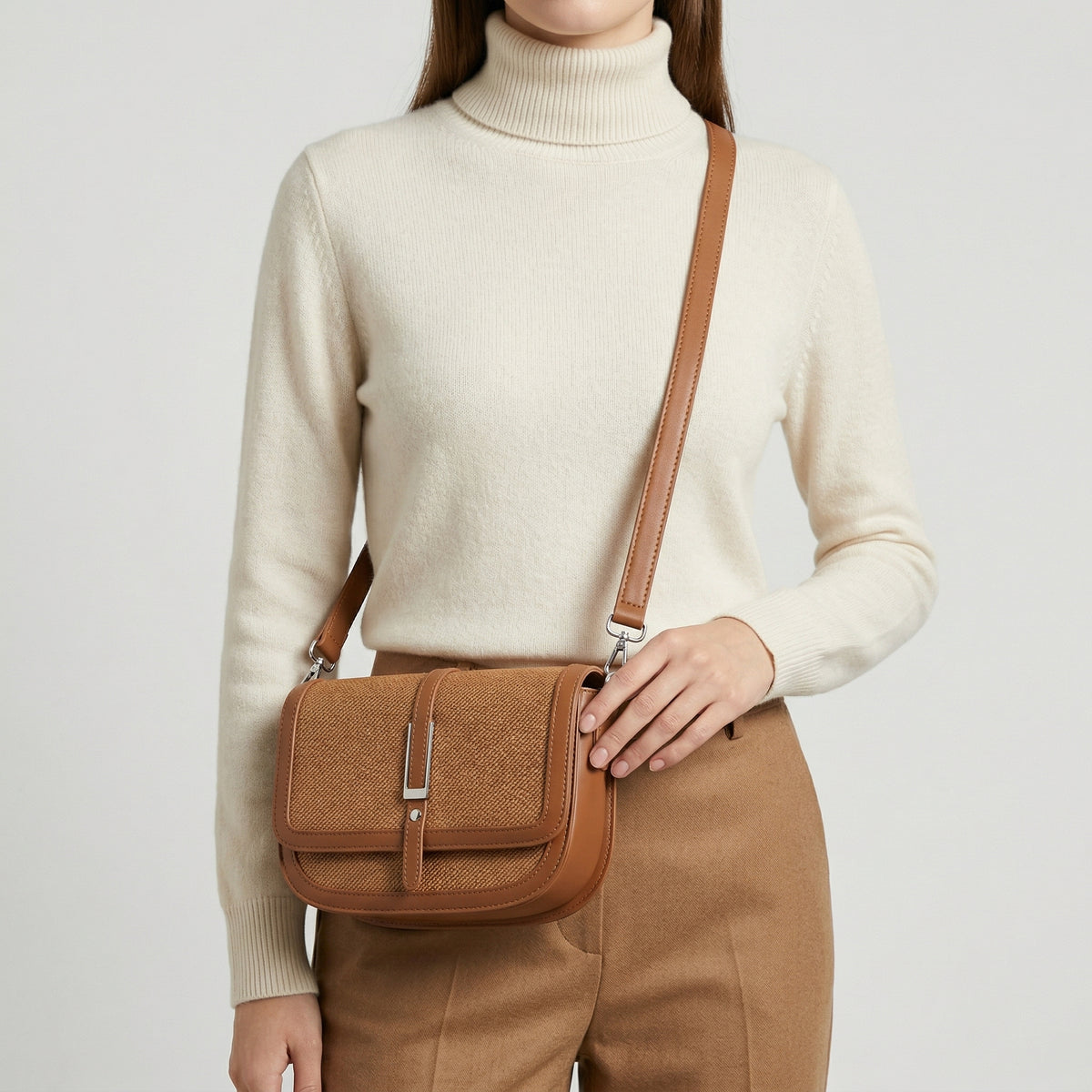 شنطة كروس مستوردة بتصميم شيك ومنسوج - Chic Woven Everyday Bag