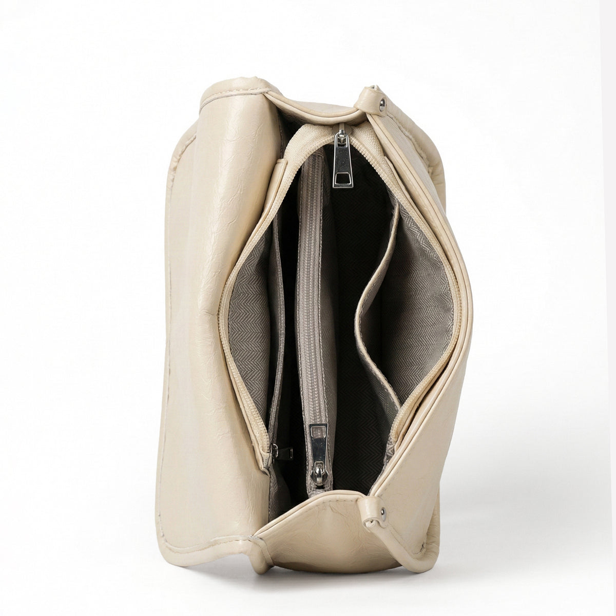 شنطة كتف جلد مستورد بحزام عريض – Premium Imported Leather Shoulder Bag