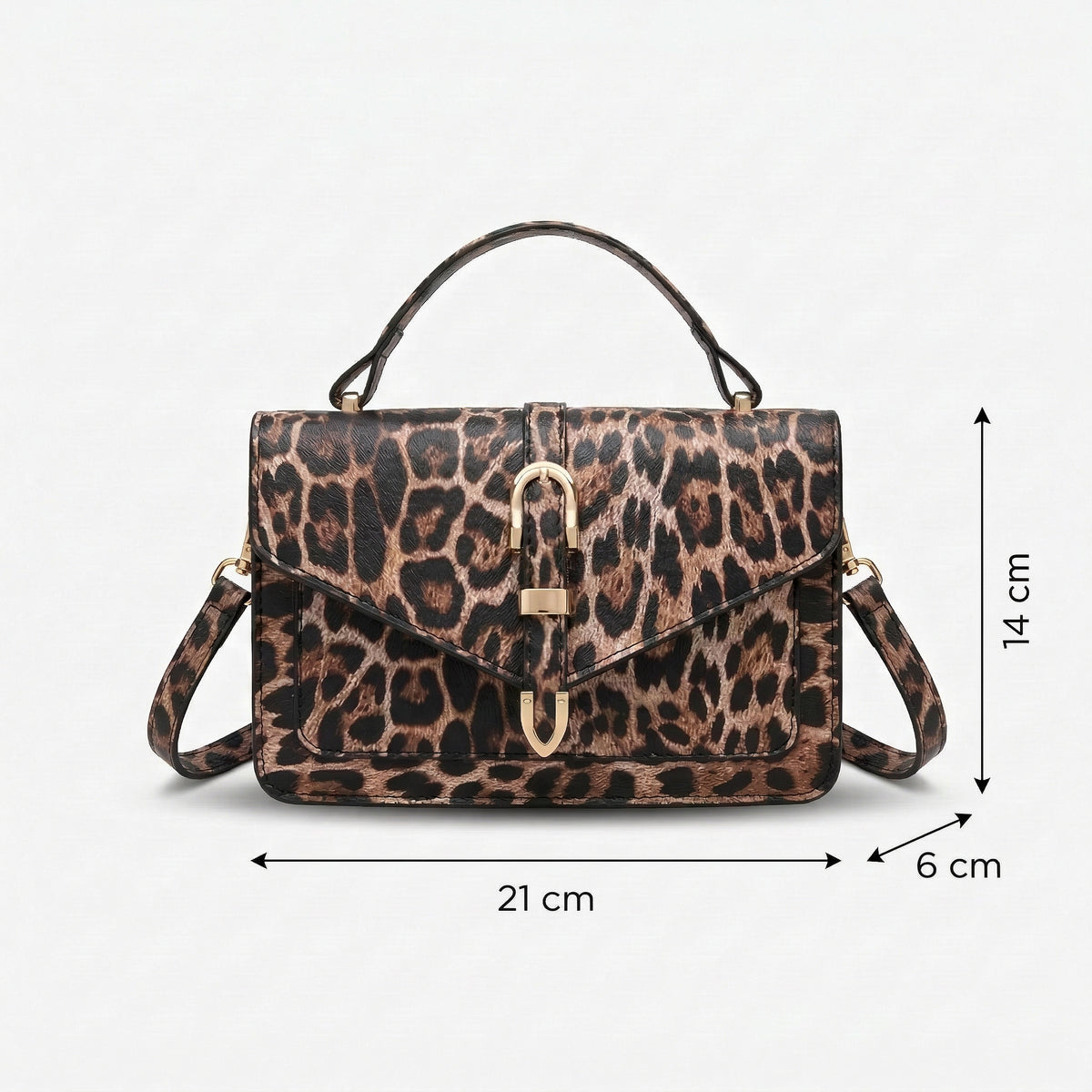 شنطة جلد بتصميم Leopard لإطلالة مميزة ✨