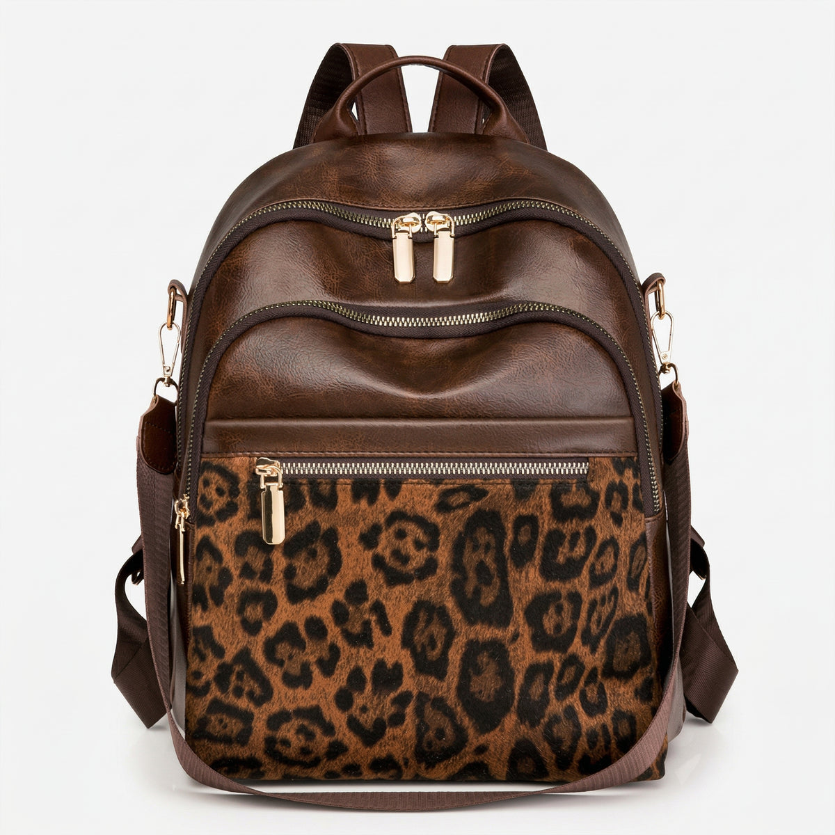 شنطة ظهر مستوردة بتفصيلة Leopard Pattern - Stylish Backpack Bag ✨