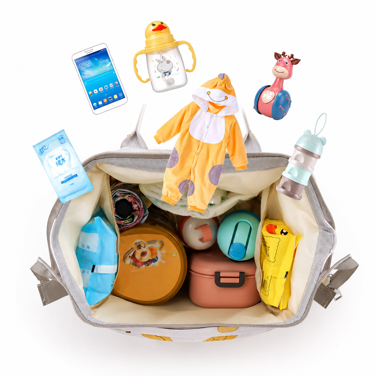 شنطة مامي مستوردة متعددة الجيوب بتصميم عملي عصري | Smart Mommy Backpack