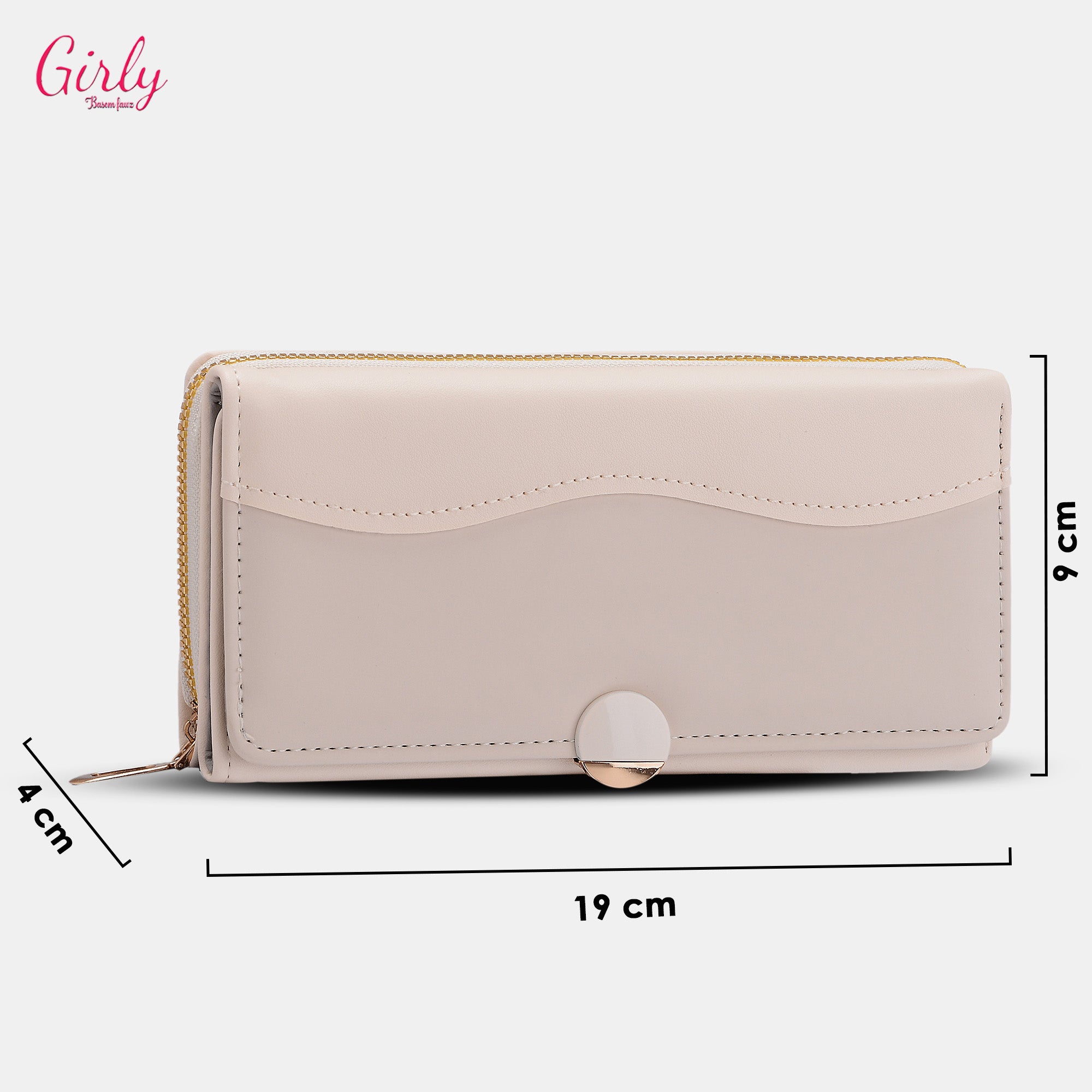 محفظة جلد طويلة بتقسيم داخلي منظم – من Girly