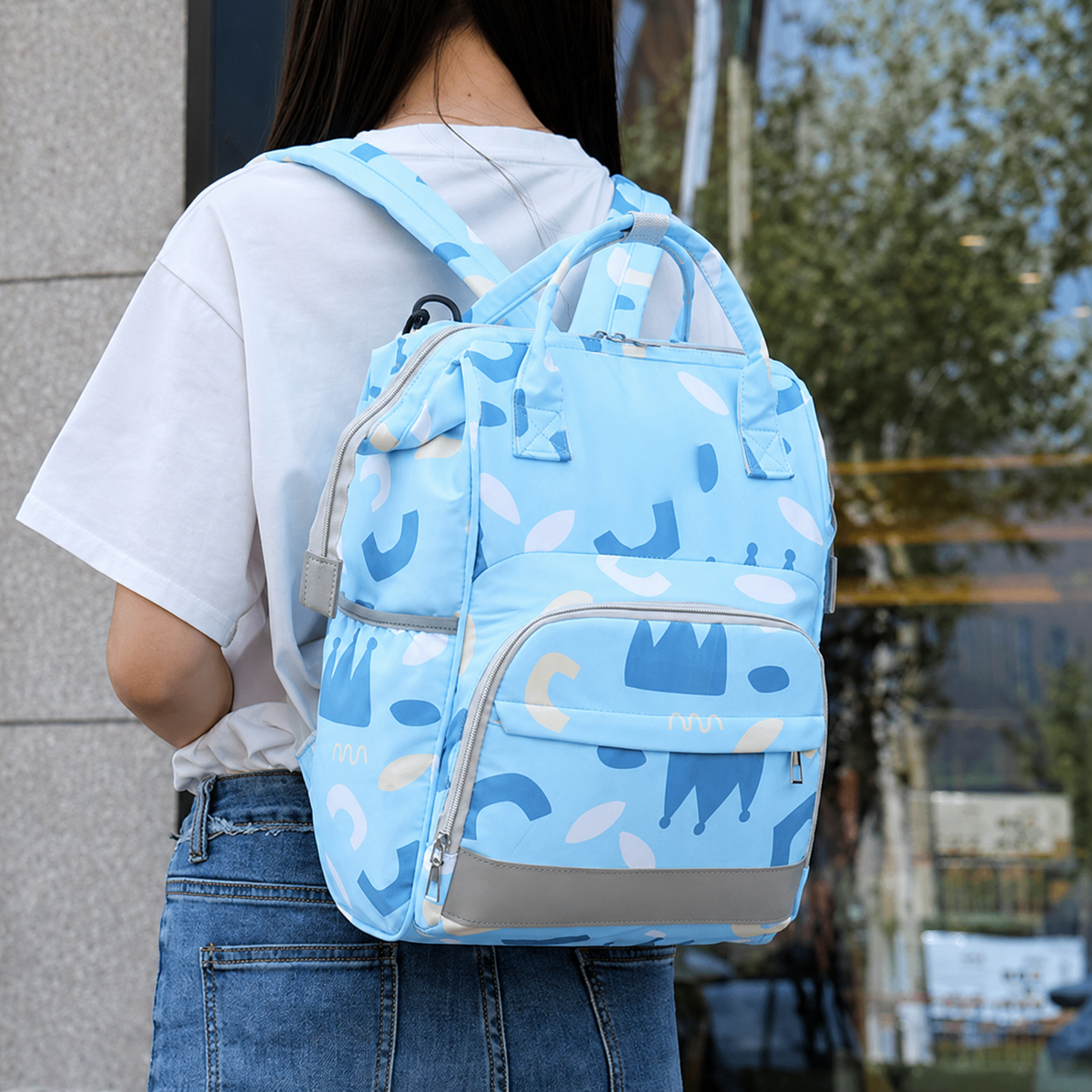 شنطة مامي مستوردة متعددة الجيوب بتصميم عملي عصري | Smart Mommy Backpack