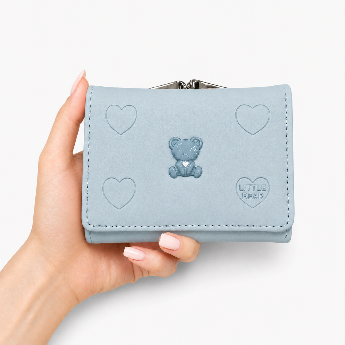 محفظة صغيرة بتفاصيل دب كيوت | Cute Bear Mini Wallet