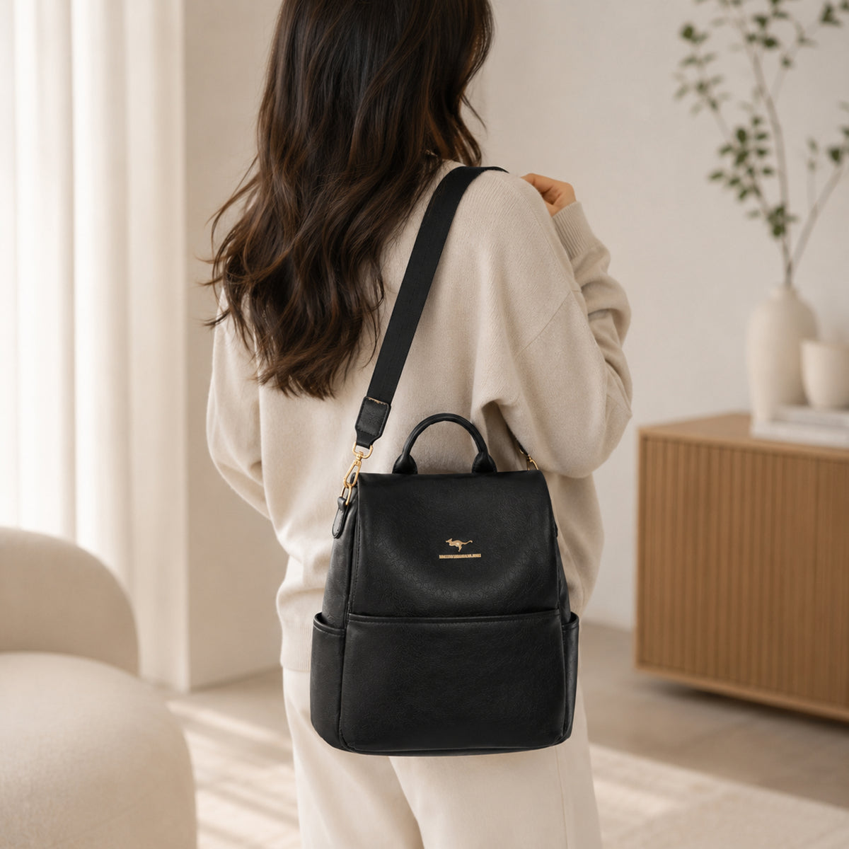 شنطة مستوردة Backpack بتصميم Minimal فاخر متعددة الاستخدامات 2 Way